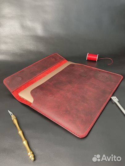 Чехол для Mac Book нат кожа ручная работа