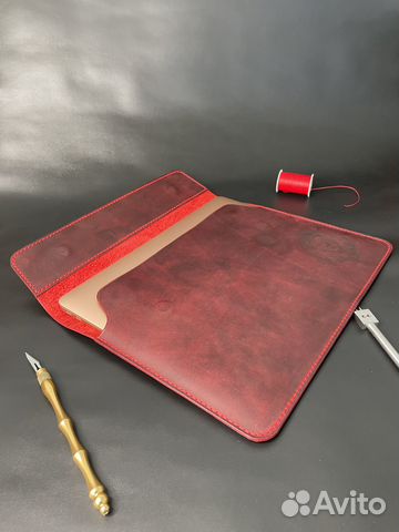 Чехол для Mac Book нат кожа ручная работа