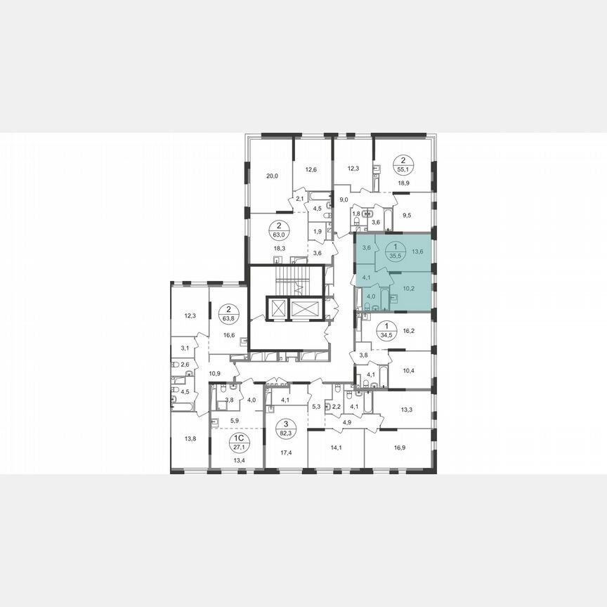 1-к. квартира, 35,5 м², 19/19 эт.