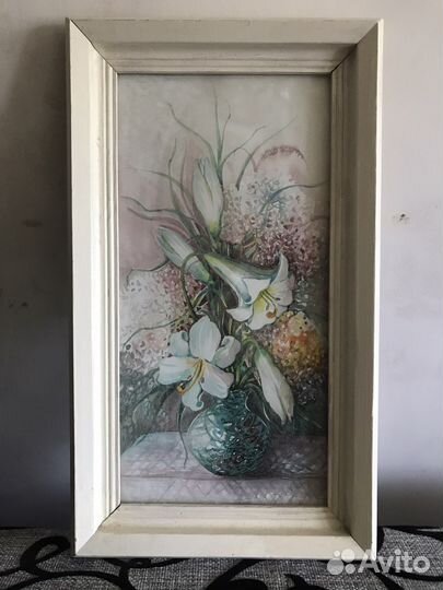 Картина с цветами (акварель)