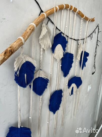 Панно «Листья» макраме 105*90 см