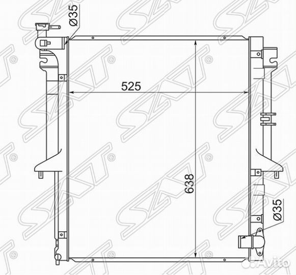 Радиатор mitsubishi L200 /triton 06