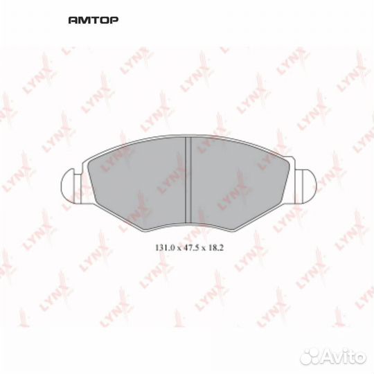 Lynxauto BD6106 Колодки тормозные дисковые перед