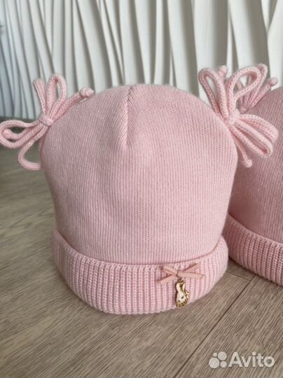 Шапка демисезонная для девочки 0-3 мес