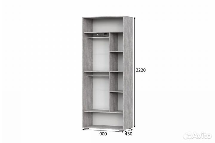 Шкаф двухстворчатый Грей