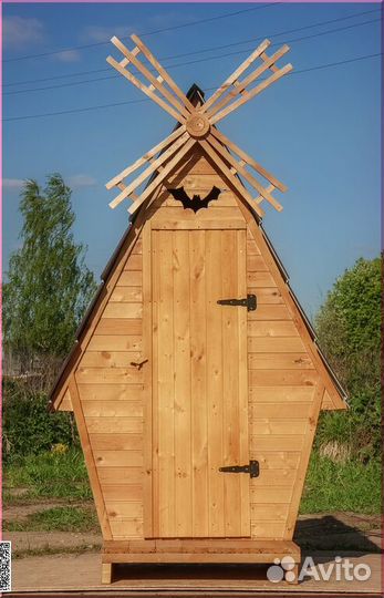 Дачный туалет деревянный ACC342
