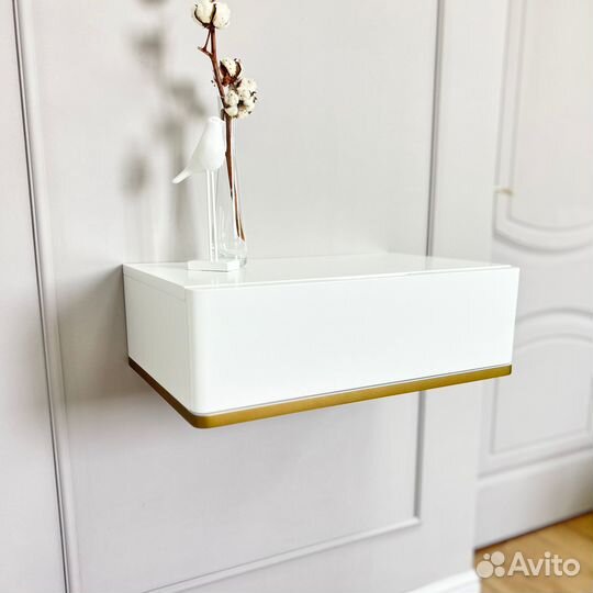 Тумба подвесная белая Bianko