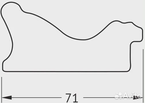 Зеркало Evoform Exclusive BY 3926 74x104 см черно