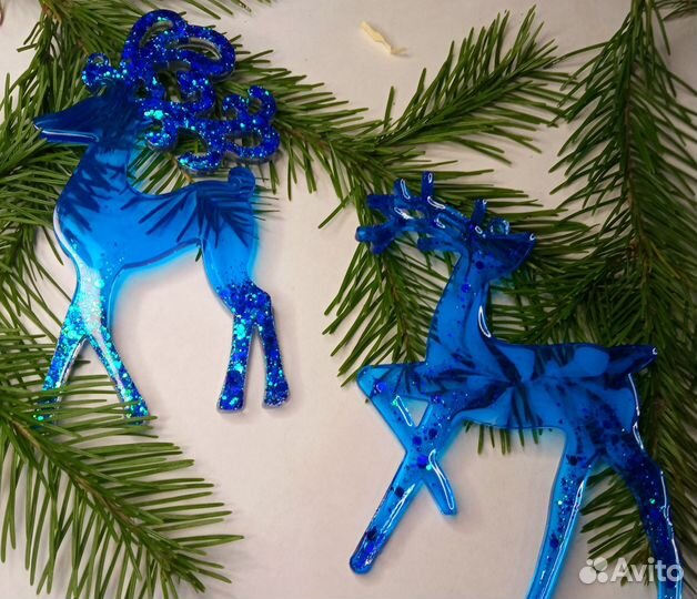 Новогодние игрушки из эпоксидной смолы