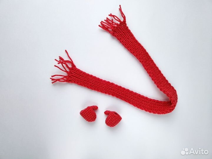 Мягкая игрушка Муми тролль в шарфе и варежках