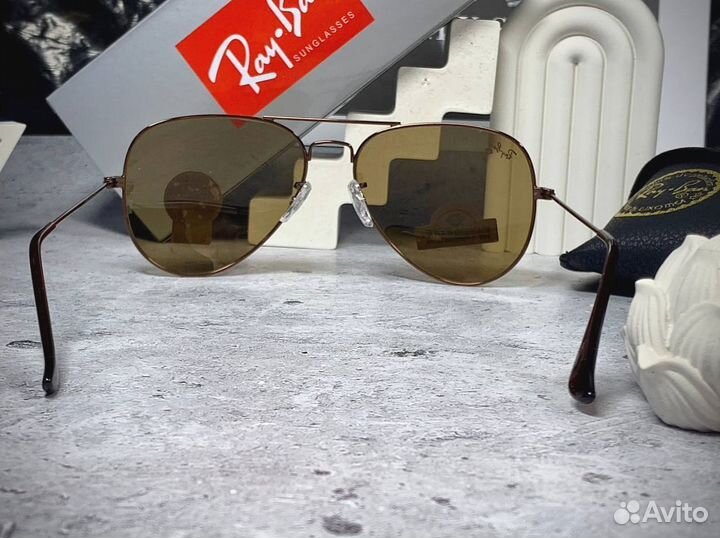 Очки Ray Ban Aviator коричневые