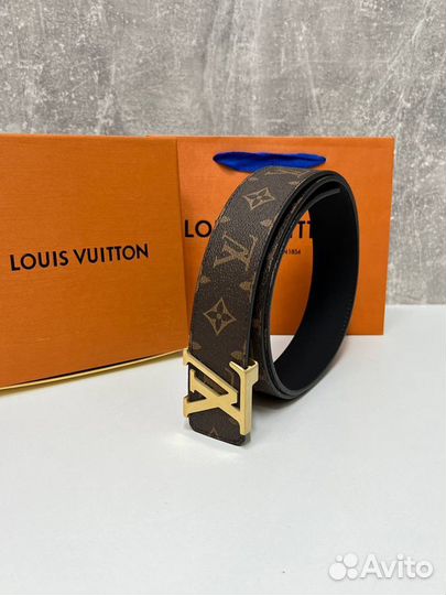 Ремень мужской louis vuitton кожаный подарочный