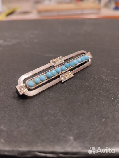 Винтажная брошь серебро