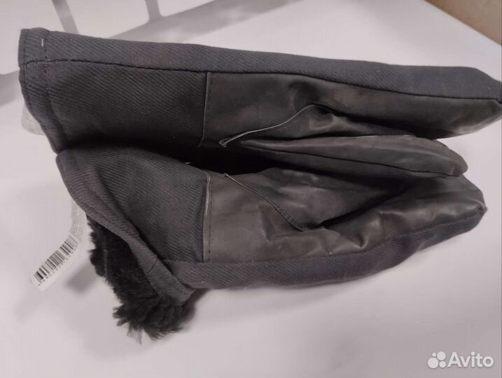 Рукавицы меховые с кожаным наладонником