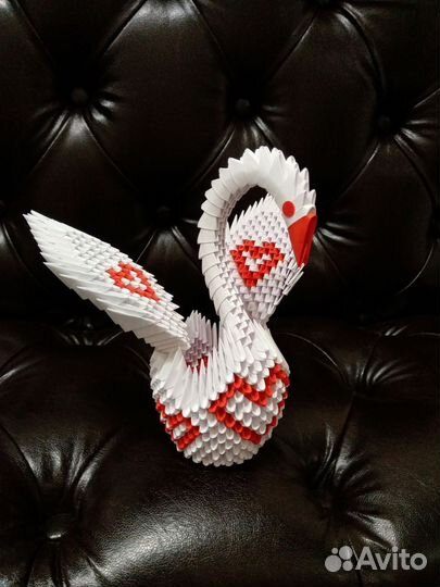 Поделка лебедь - модульное оригами