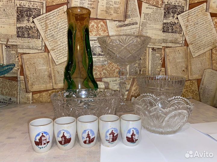 Ссср, Вазы хрусталь, салатники, другое