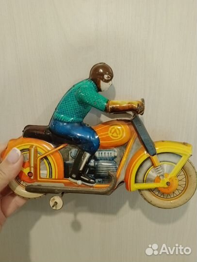 Мотоциклист игрушка СССР