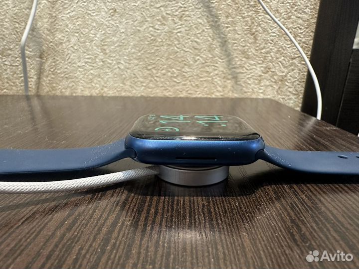 Часы apple watch 7 45 mm Blue Aluminum