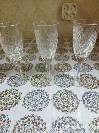Хрустальные бокалы чехия