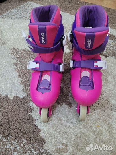 Детские ролики раздвижные 30-32 размер и защита