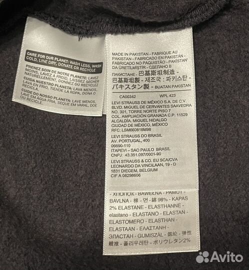 Levi's муж худи/толстовка флис XL tall