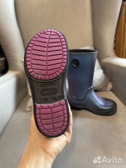 Резиновые сапоги crocs для девочки 28 размер