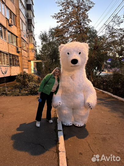 Белый Мишка, ростовые куклы для взрослых