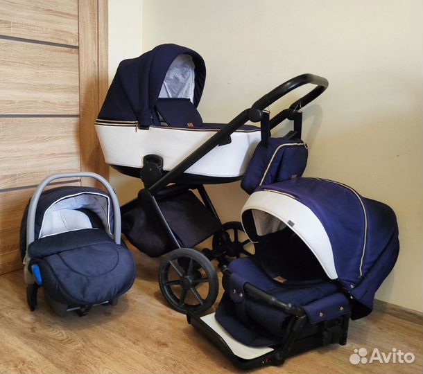 Коляска Adamex Bebe-Mobile 3в1(шикарная)