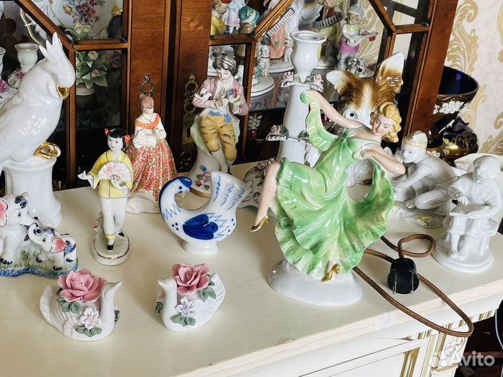 Фарфоровая лампа статуэтки Германия