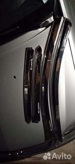 Дефлекторы окон хром Шевроле Лачетти седан