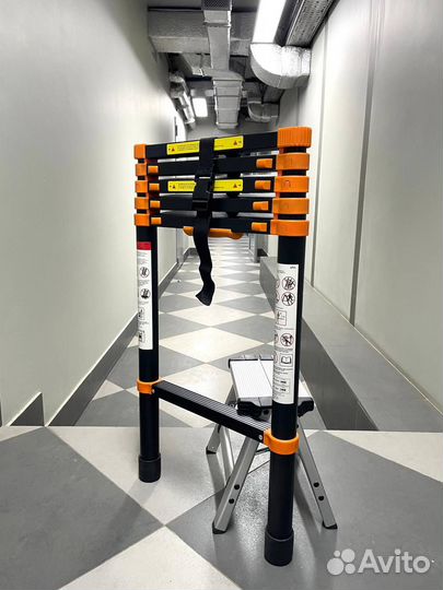 Лестница телескопическая усиленная 2.3м
