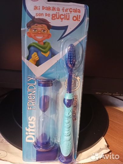 Набор детская щётка и песочные часы