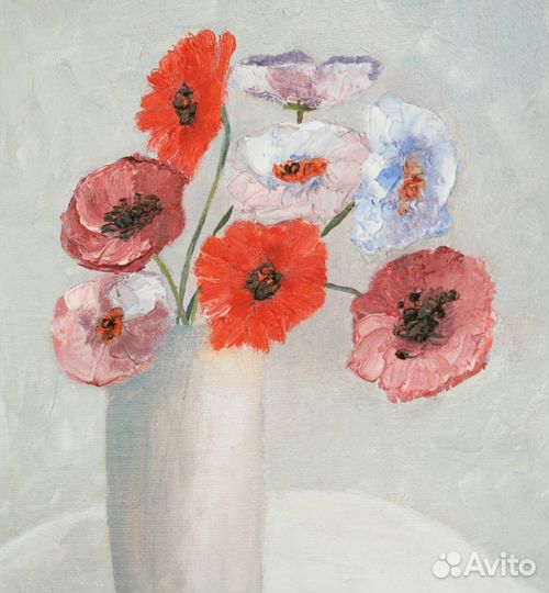 Картина маслом на холсте цветы