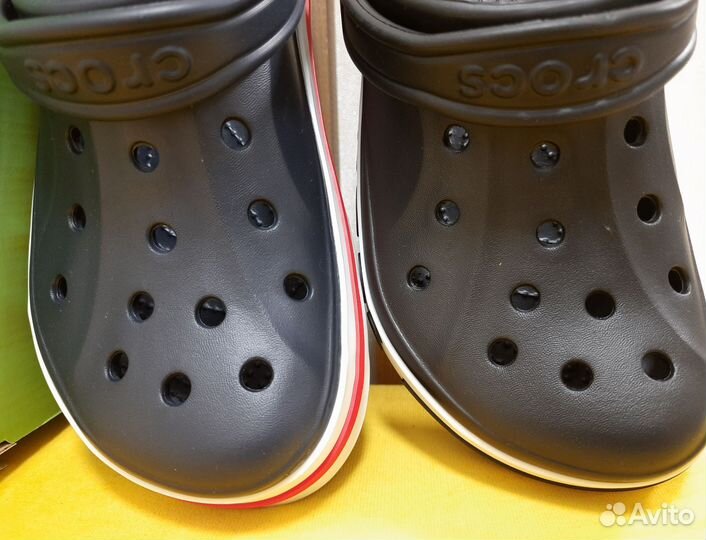 Crocs сабо синий чёрный размер 7. 8