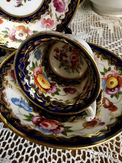 Антикварный чайный сервиз. 25 предметов. Англия