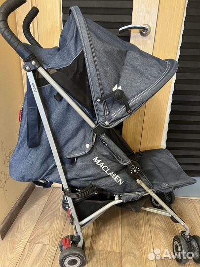 Джинсовая коляска Maclaren Quest Denim Indigo