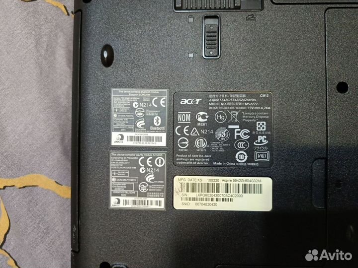 Acer aspire 5542g запчасти