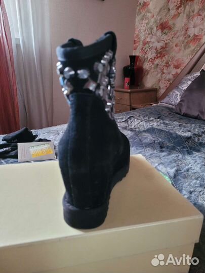 Ботильоны замша 38