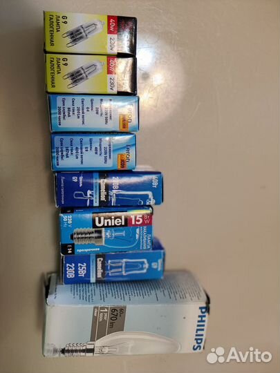 Набор из 8 ламп накаливания G9x5шт, E14x2шт,G4x1