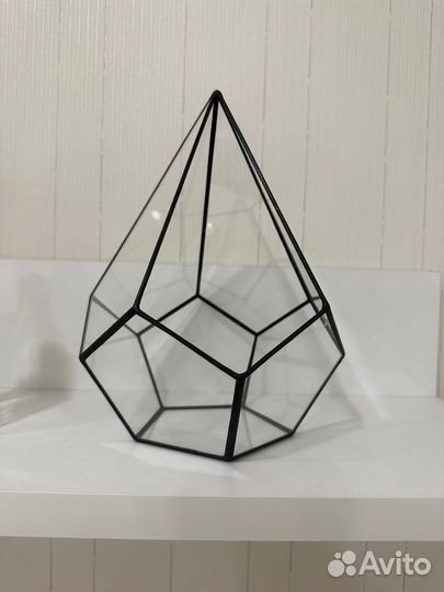 Ваза флорариум для суккулентов Айсберг