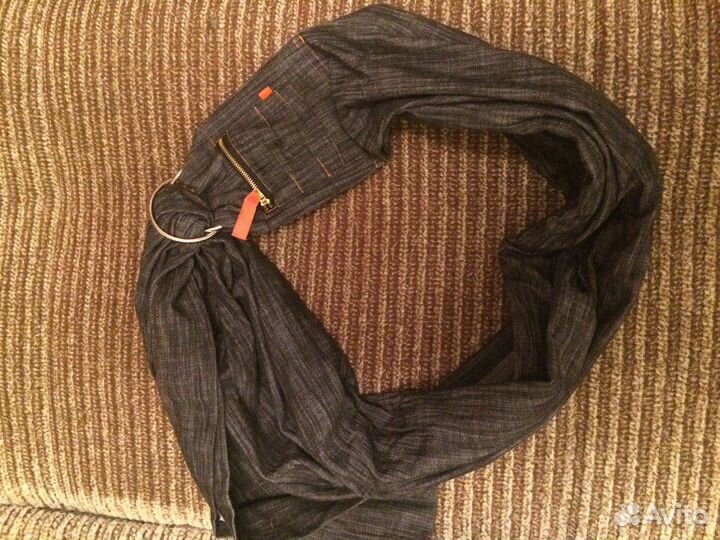 Слинг джинсовый на кольцах active 0+