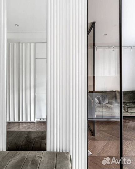 Кухня на заказ Фасады эмаль с 3D фрезеровкой