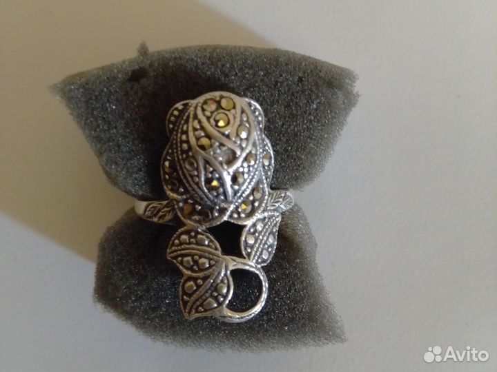 Кольцо,серебро капельное