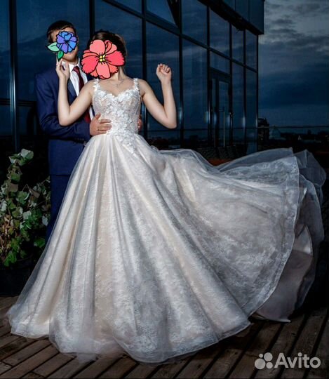 Свадебное платье + фата, бижютерия, подъюбник