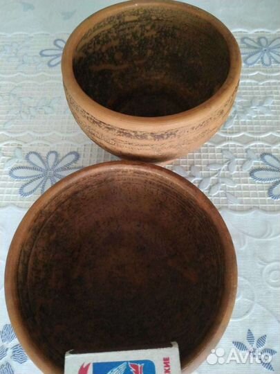 Керамические горшки, пиала, ваза