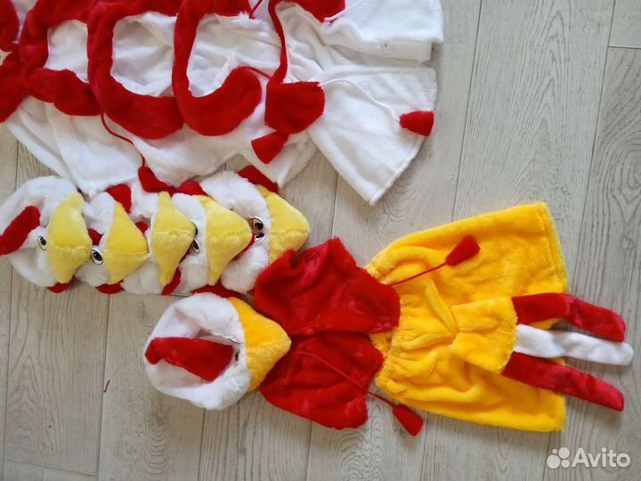 Костюмы курочек и петушка 6шт