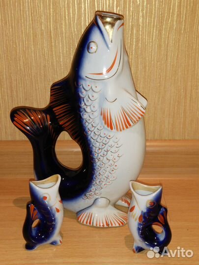 Фарфоровый набор «Рыбки» СССР