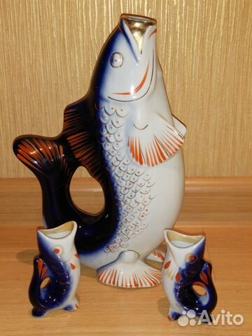 Фарфоровый набор «Рыбки» СССР