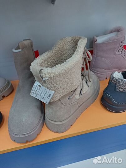 Ботинки зимние натуральная замша