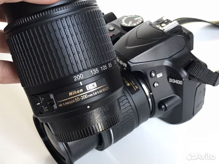 Nikon d3400 kit 18-55 mm + 55-200 mm